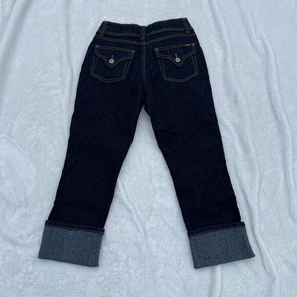 ANGELS CUFFED DARK WASH JEANS - Picture 2 of 5